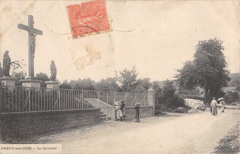 Carte postale ancienne Precy Sur Oise - Le Calvaire