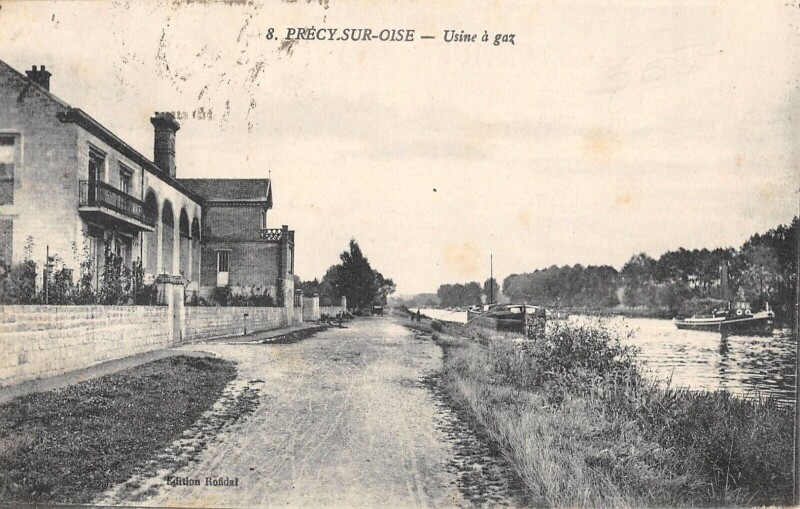 Carte postale ancienne Precy Sur Oise - Usine A Gaz