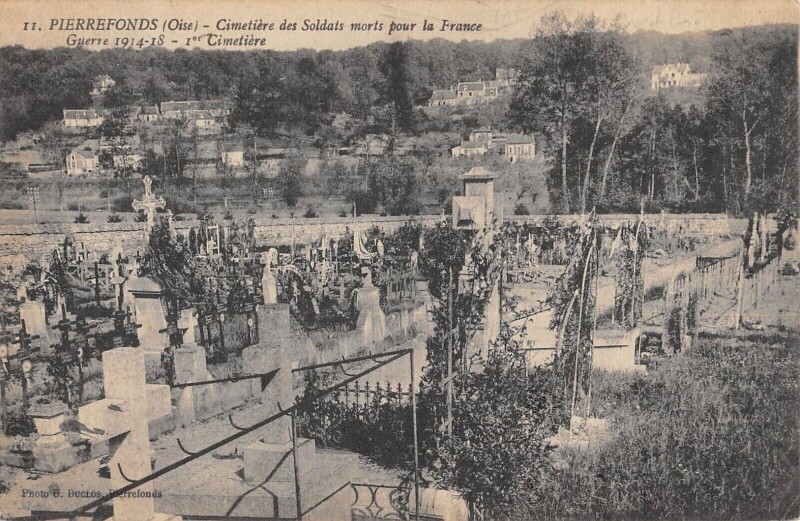 Carte postale ancienne Pierrefonds / Cimetiere Des Soldats Morts Pour La France / 1ER Cimetiere à Pierrefonds