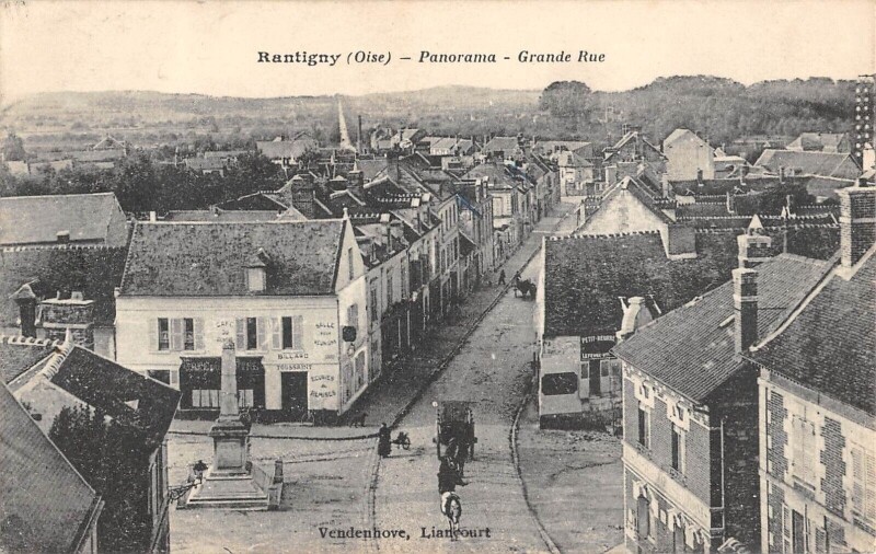 Carte postale ancienne Rantigny - Panorama - Grand Rue à Rantigny
