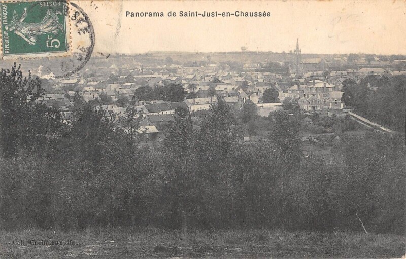 Carte postale ancienne Panorama De Saint Just En Chaussee