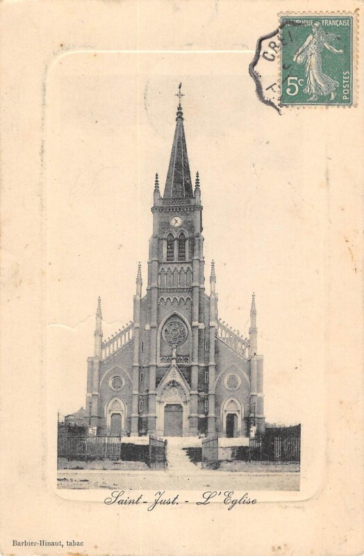 Carte postale ancienne Saint Just En Chaussee - Eglise