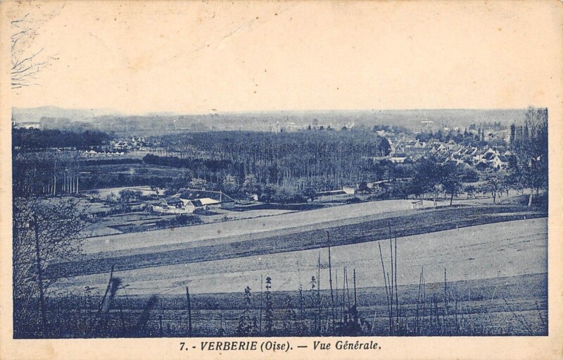 Carte postale ancienne Verberie - Vue Generale à Verberie