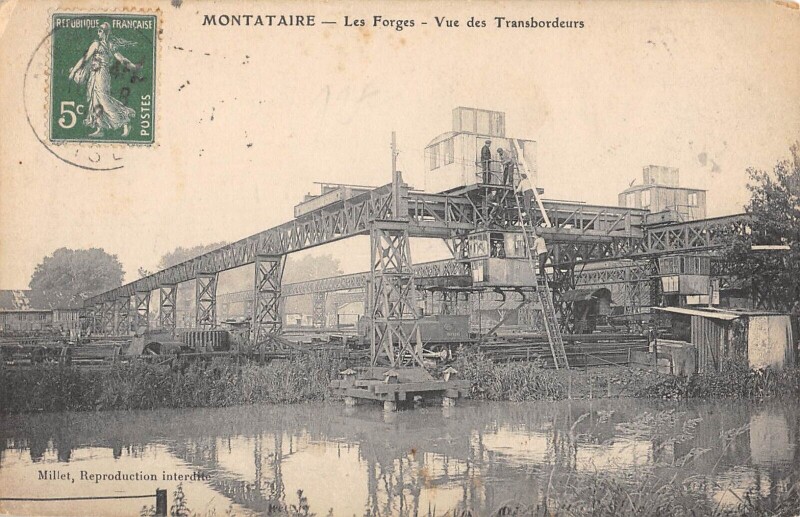 Carte postale ancienne Montataire - Les Forges - Vue Des Transbordeurs à Montataire
