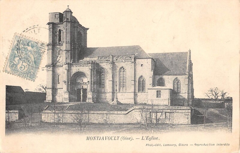 Carte postale ancienne Montjavoult - Eglise à Montjavoult