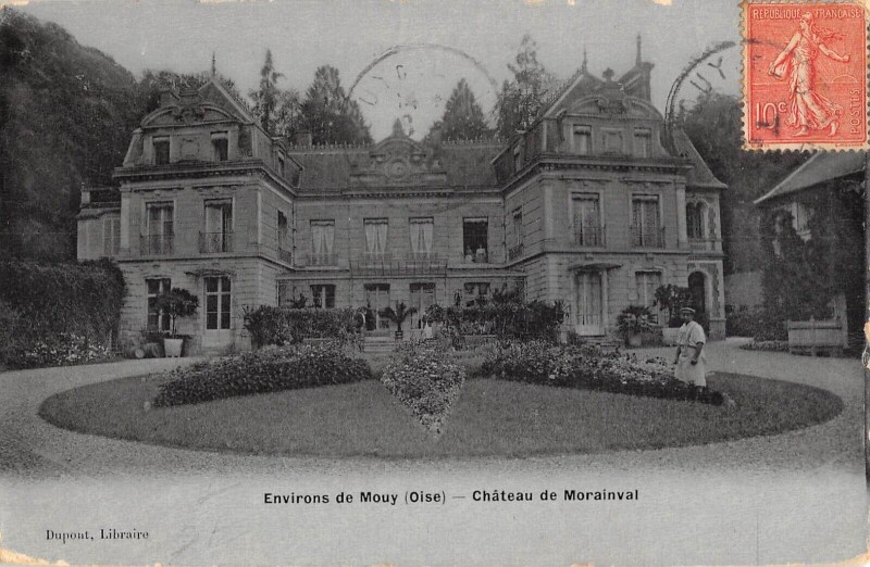 Carte postale ancienne Chateau De Morainval - cpa émail