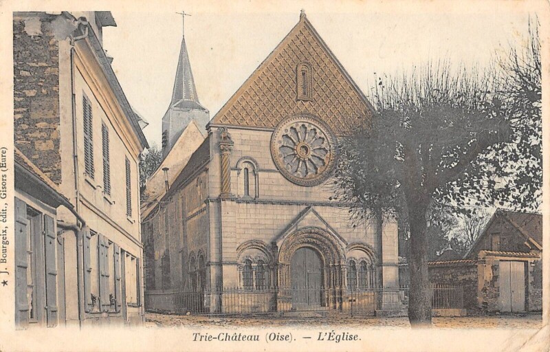 Carte postale ancienne Trie Chateau - Eglise