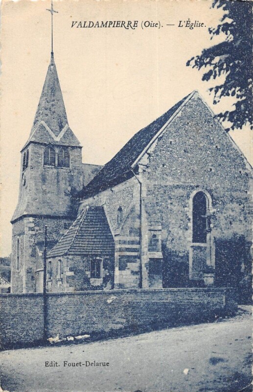 Carte postale ancienne Valdampierre - Eglise à Valdampierre