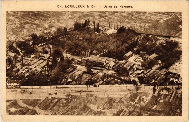 Carte postale ancienne Usine de Nanterre Ch. Lorilleux et Cie à Nanterre