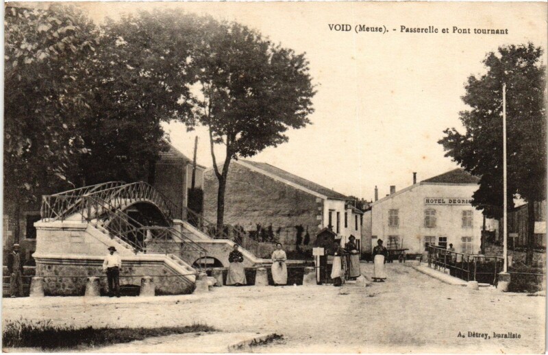 Carte postale ancienne Void Passerelle Pont tournant