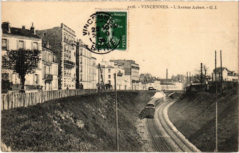 Carte postale ancienne Vincennes Avenue Aubert à Vincennes