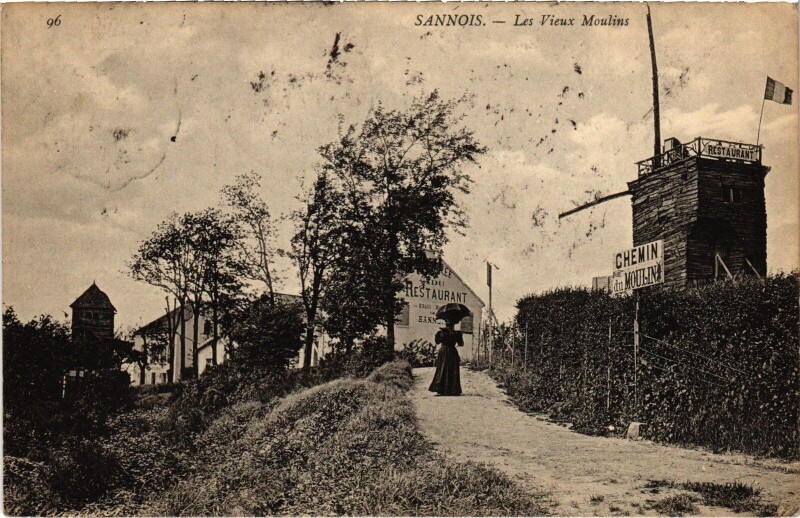 Carte postale ancienne Sannois Vieux Moulin à Sannois
