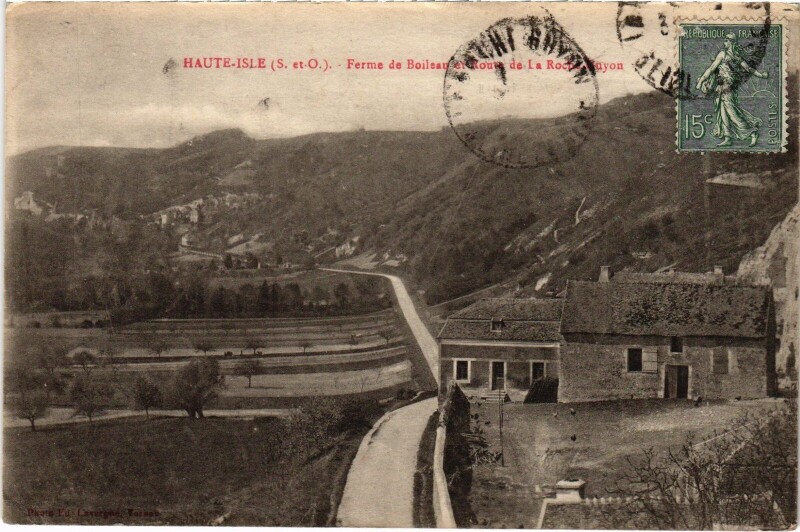 Carte postale ancienne Haute-isle ferme de Boileau à Haute-Isle