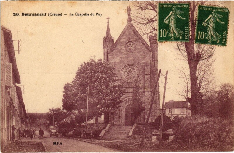 Carte postale ancienne Bourganeuf Chapelle du Puy à Bourganeuf