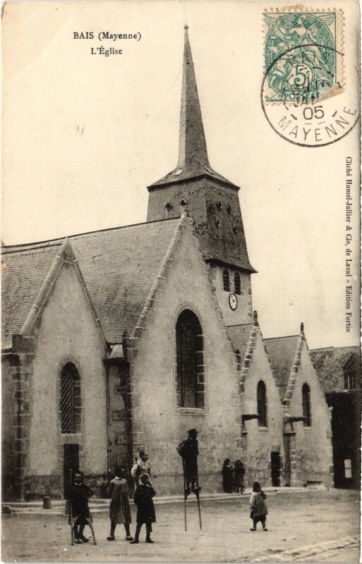 Carte postale ancienne Bais l'Eglise