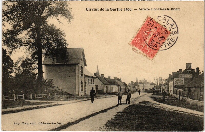 Carte postale ancienne Circuit de la Sarthe Saint-Mars-la-Briere