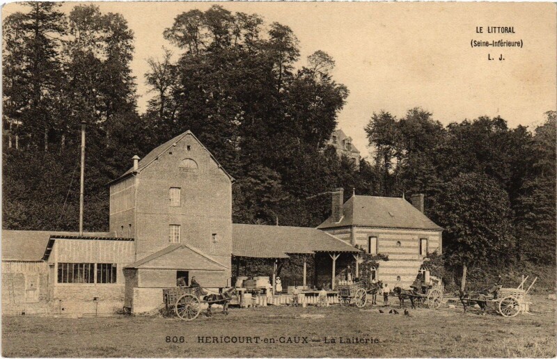 Carte postale ancienne Le Littoral Hericourt-en-Caux Laiterie