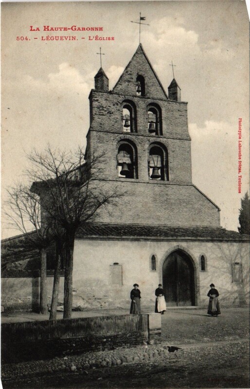 Carte postale ancienne Léguevin Eglise à Léguevin