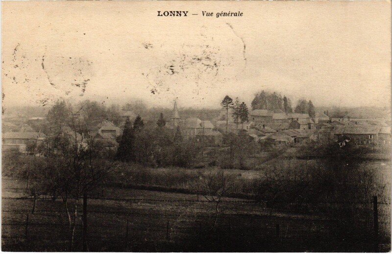 Carte postale ancienne Lonny vue générale à Lonny