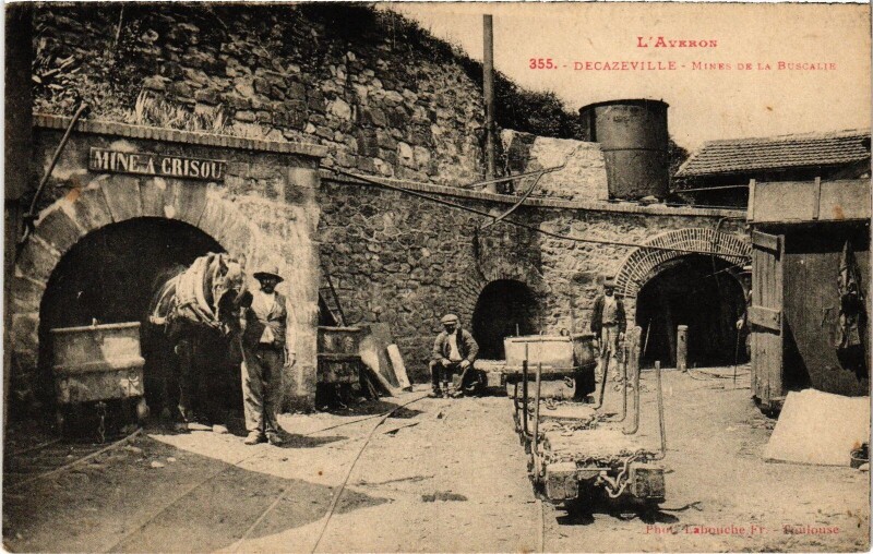 Carte postale ancienne Decazeville Mines de la buscalie à Decazeville