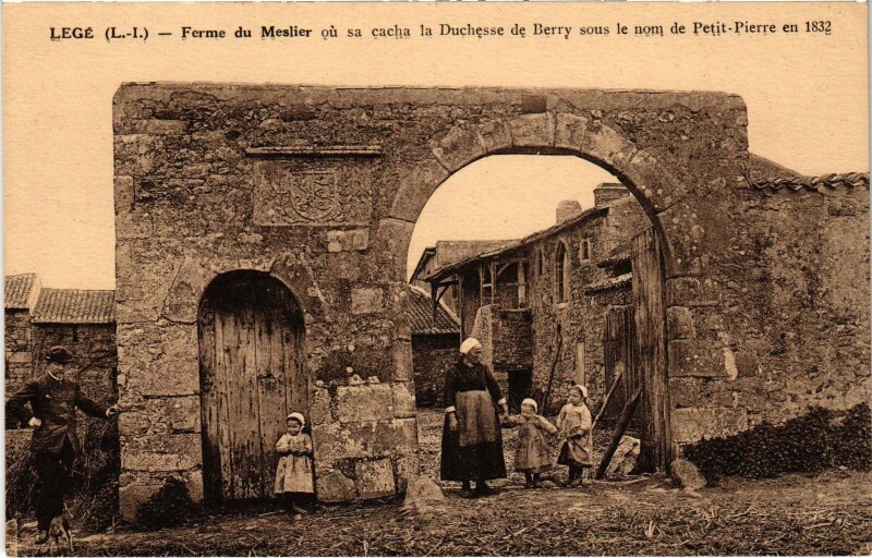Carte postale ancienne Legé Ferme du Meslier à Legé