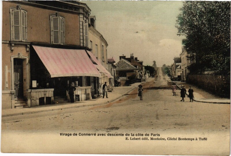 Carte postale ancienne Virage de Connerré à Connerré