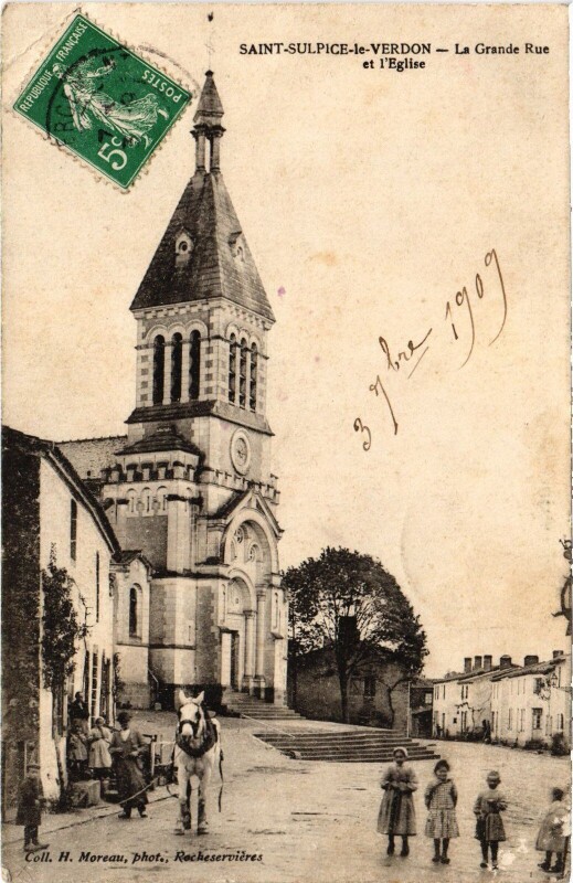 Carte postale ancienne Saint-Sulpice-le-Verdon Grande Rue