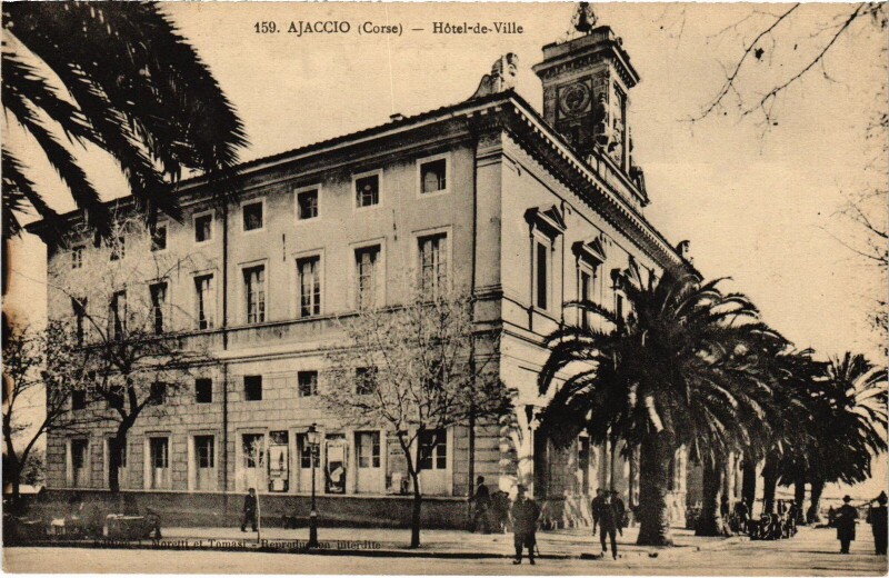 Carte postale ancienne Ajaccio Hotel de Ville à Ajaccio