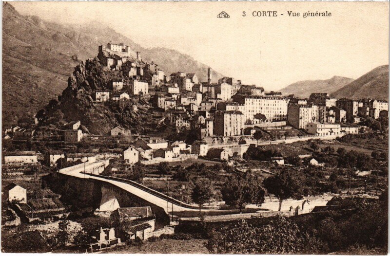 Carte postale ancienne Corte Vue Generale à Corte