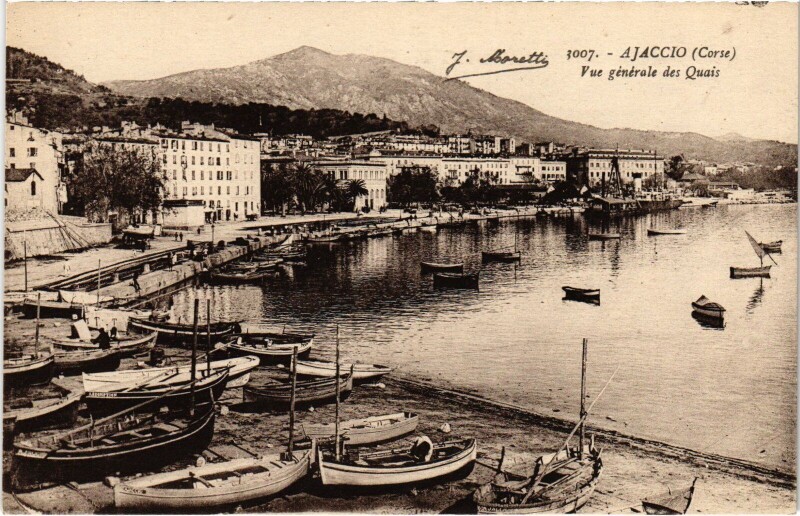 Carte postale ancienne Ajaccio Quais - Vue Generale à Ajaccio