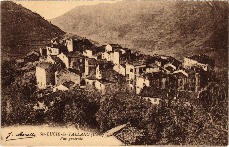 Carte postale ancienne Sainte-Lucie-de-Tallano Vue Generale
