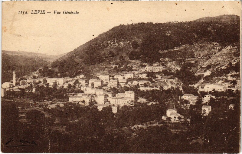 Carte postale ancienne Levie Vue Generale