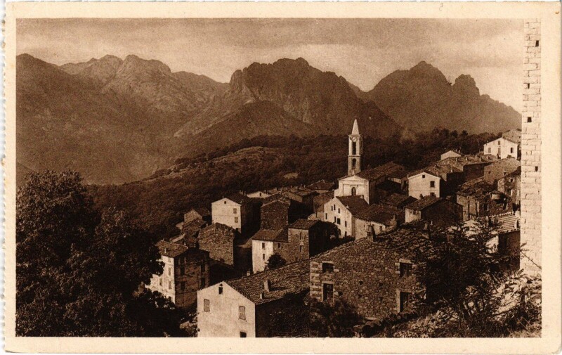 Carte postale ancienne Evisa Vue sur la Spelunca