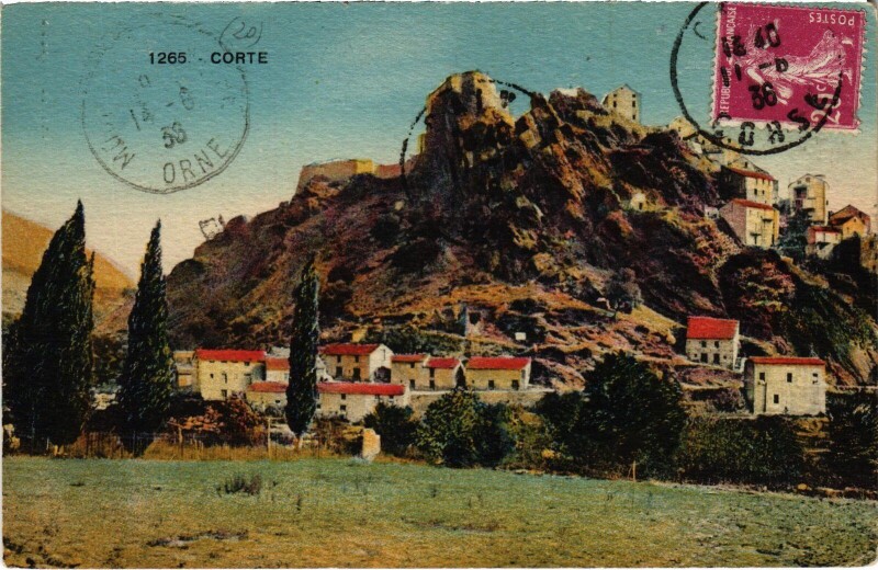Carte postale ancienne Corte Vue Generale à Corte