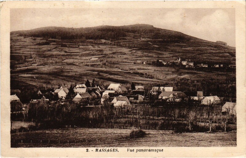 Carte postale ancienne Massages Vue Panoramique