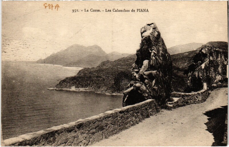 Carte postale ancienne Piana Les Calanches de Piana