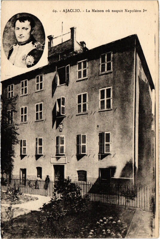 Carte postale ancienne Ajaccio La Maison ou Naquit Napoleon I à Ajaccio