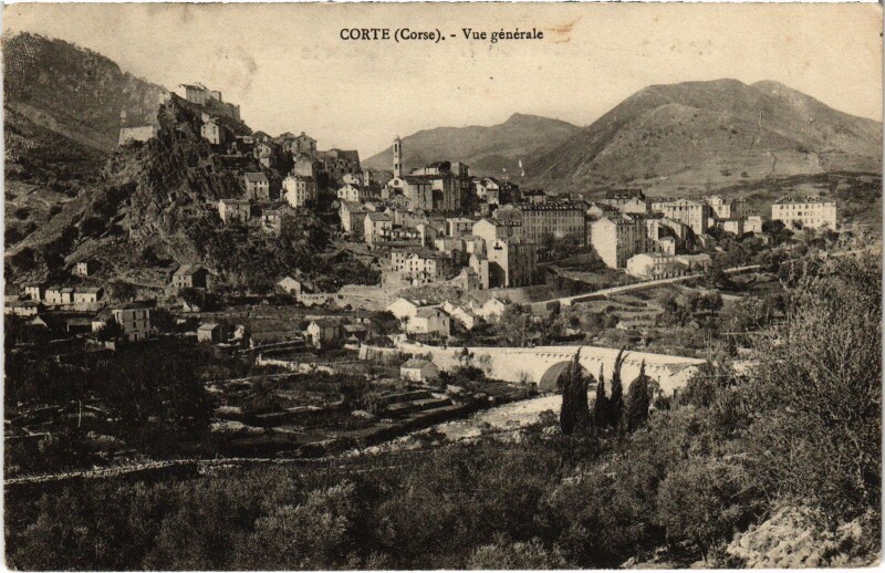 Carte postale ancienne Corte Vue Generale à Corte