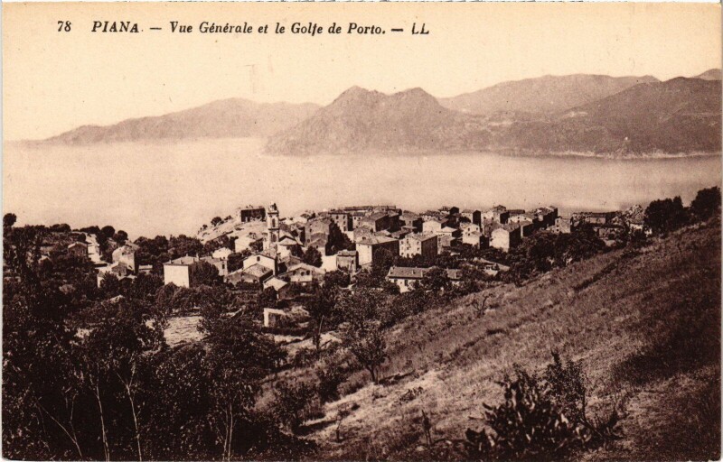 Carte postale ancienne Piana Vue Generale