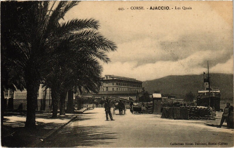Carte postale ancienne Ajaccio Les Quais à Ajaccio