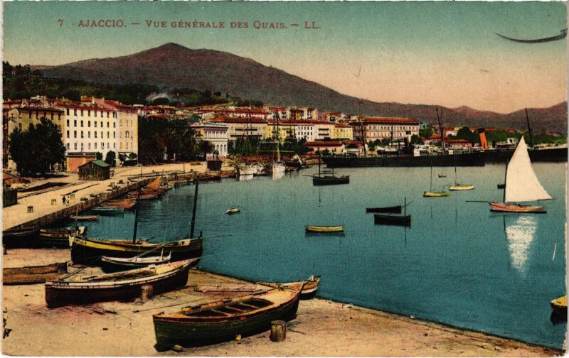Carte postale ancienne Ajaccio Les Quais - Vue Generale à Ajaccio
