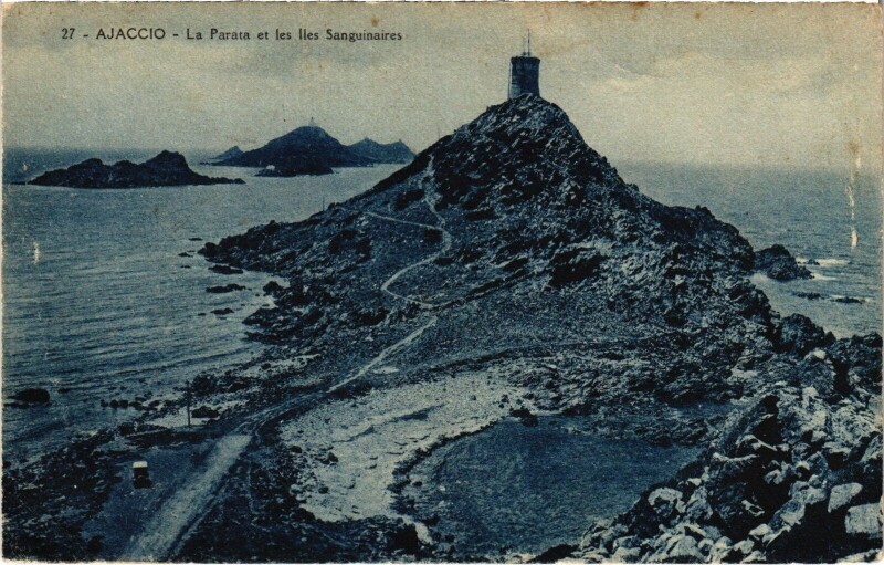 Carte postale ancienne Ajaccio La Parata et les Iles Sanguinaires à Ajaccio