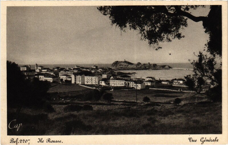 Carte postale ancienne Ile-Rousse Vue Generale
