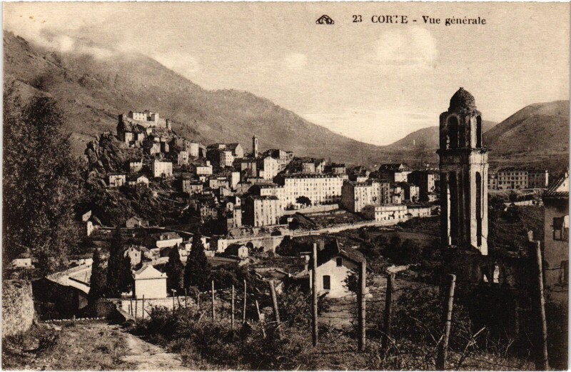 Carte postale ancienne Corte Vue Generale à Corte