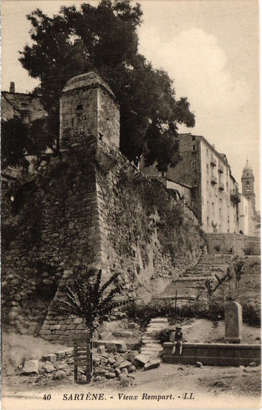 Carte postale ancienne Sartene Vieux Rempart