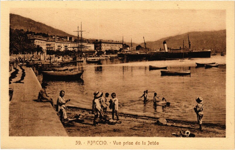 Carte postale ancienne Ajaccio Vue prise de la Jetee à Ajaccio