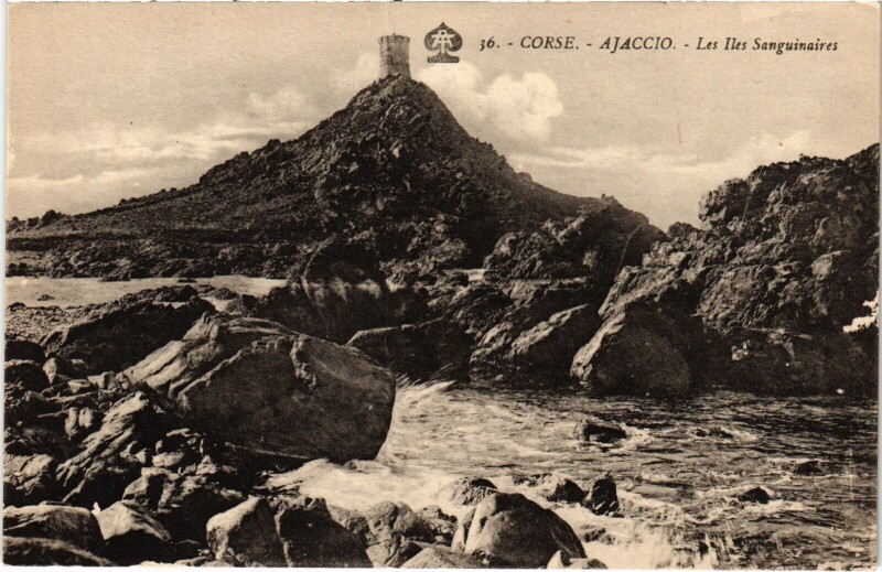 Carte postale ancienne Ajaccio Les Iles Sanguinaires à Ajaccio