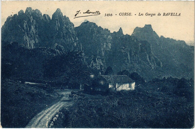 Carte postale ancienne Les Gorges de Bavella