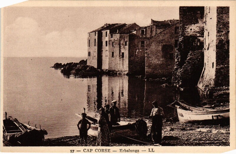 Carte postale ancienne Erbalunga Village Scene