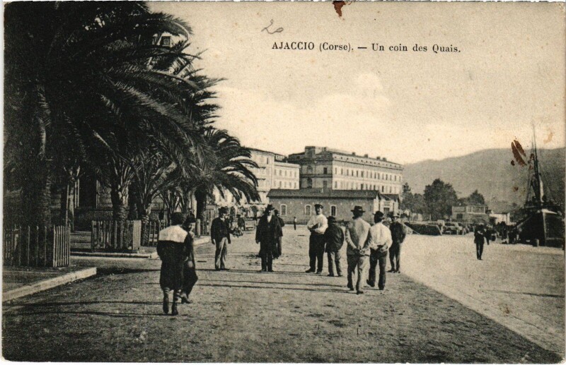 Carte postale ancienne Ajaccio Un Coin des Quaia à Ajaccio